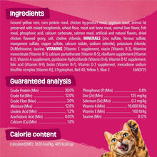 Purina Friskies Gravy Swirlers dry cat food nutrition facts panel