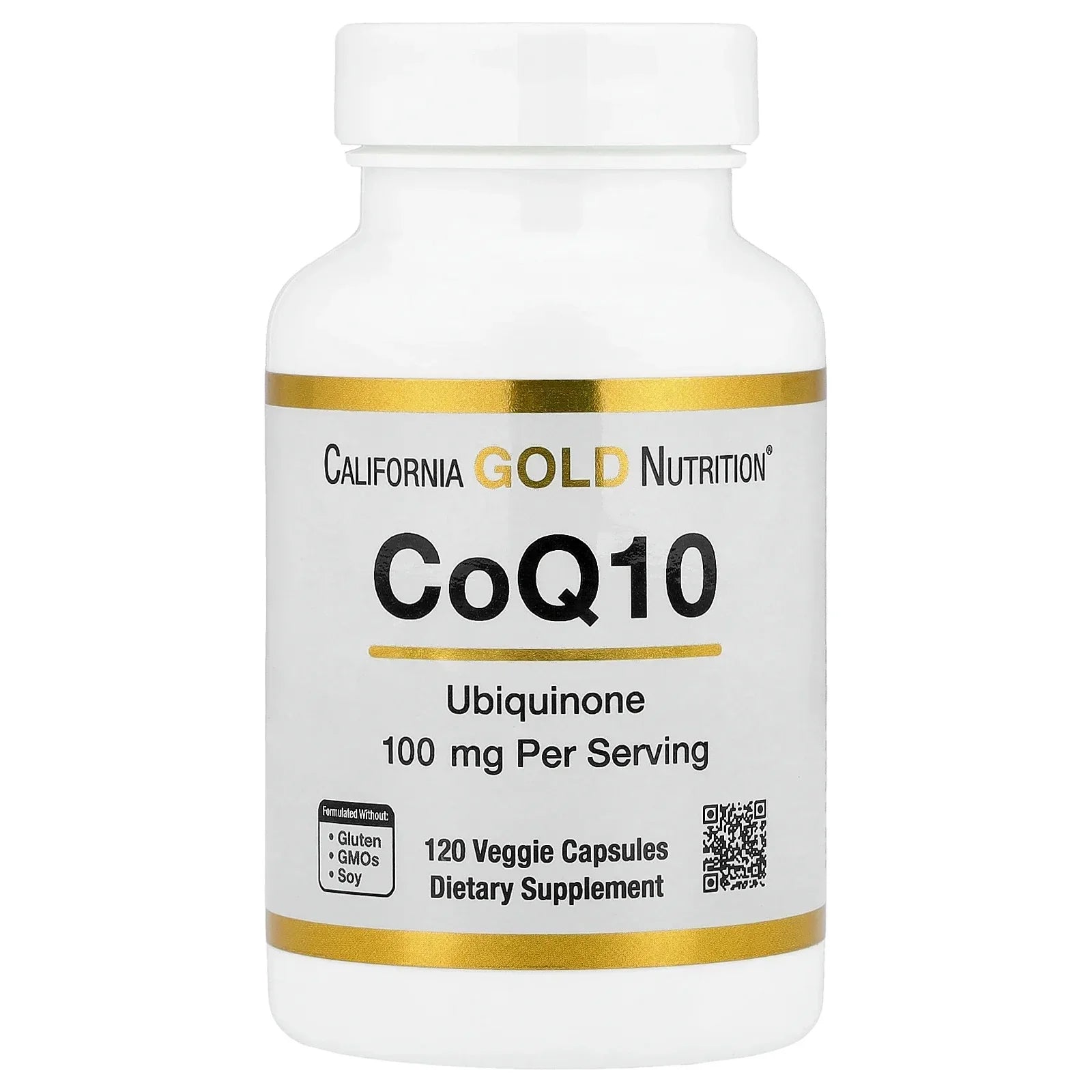 California Gold Nutrition, CoQ10, USP Grade Ubiquinone, 100 mg, 120 Veggie Capsules