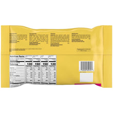 Back of mini chocolate bar assortment package with nutrition facts and barcode