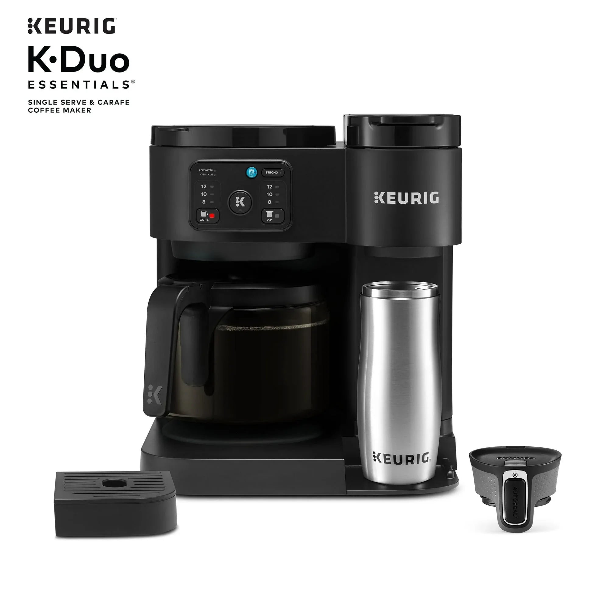 Keurig K-Duo Essentials, Hot & Iced Single-Serve K-Cup Pod Coffee Maker & Carafe, Black - USA MEGA SHOP