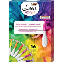 BIC Soleil Smooth Colors 16-count women’s razors with assorted colorful handles