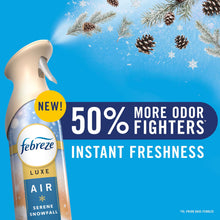 Febreze Luxe Air Mist spray in Serene Snowfall scent