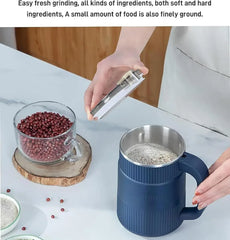 Small Powder Grinding Machine, Grain mills, Herb Grinder, Spice Grinder, Electric Coffee Grinder, Multifunctional Grinding Machine with 304 Stainless Steel Blade,Blue