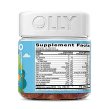 OLLY Kids multivitamin & probiotic gummy bottle supplement facts label