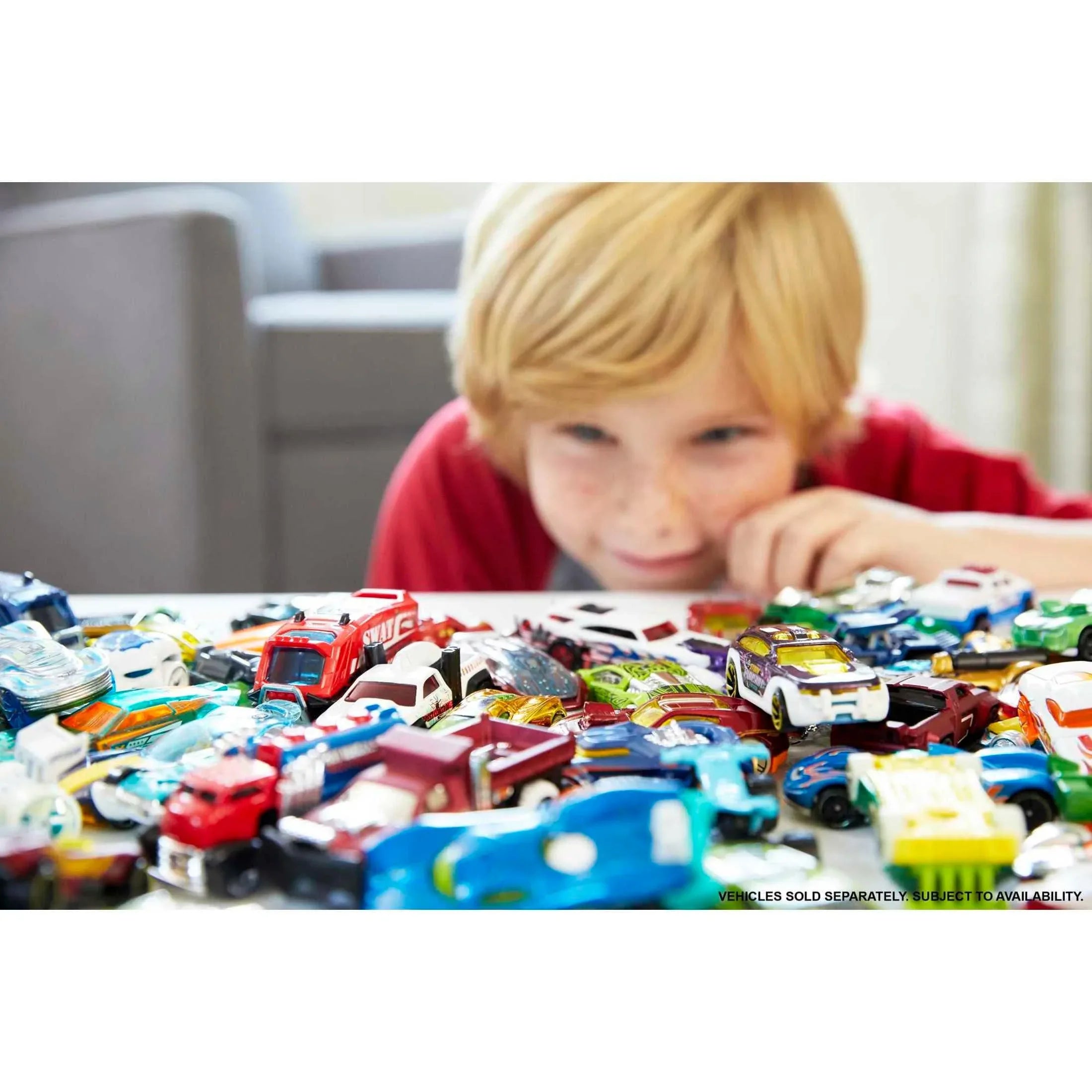 Hot Wheels Set of 8 Basic Toy Cars & Trucks in 1:64 Scale Including 1 Exclusive Car, Styles May Vary - USA MEGA SHOP