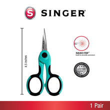 SINGER ProSeries 4.5-inch precision scissors with NANO Tip and comfort grip.
