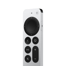 Siri remote with circular touchpad and button controls