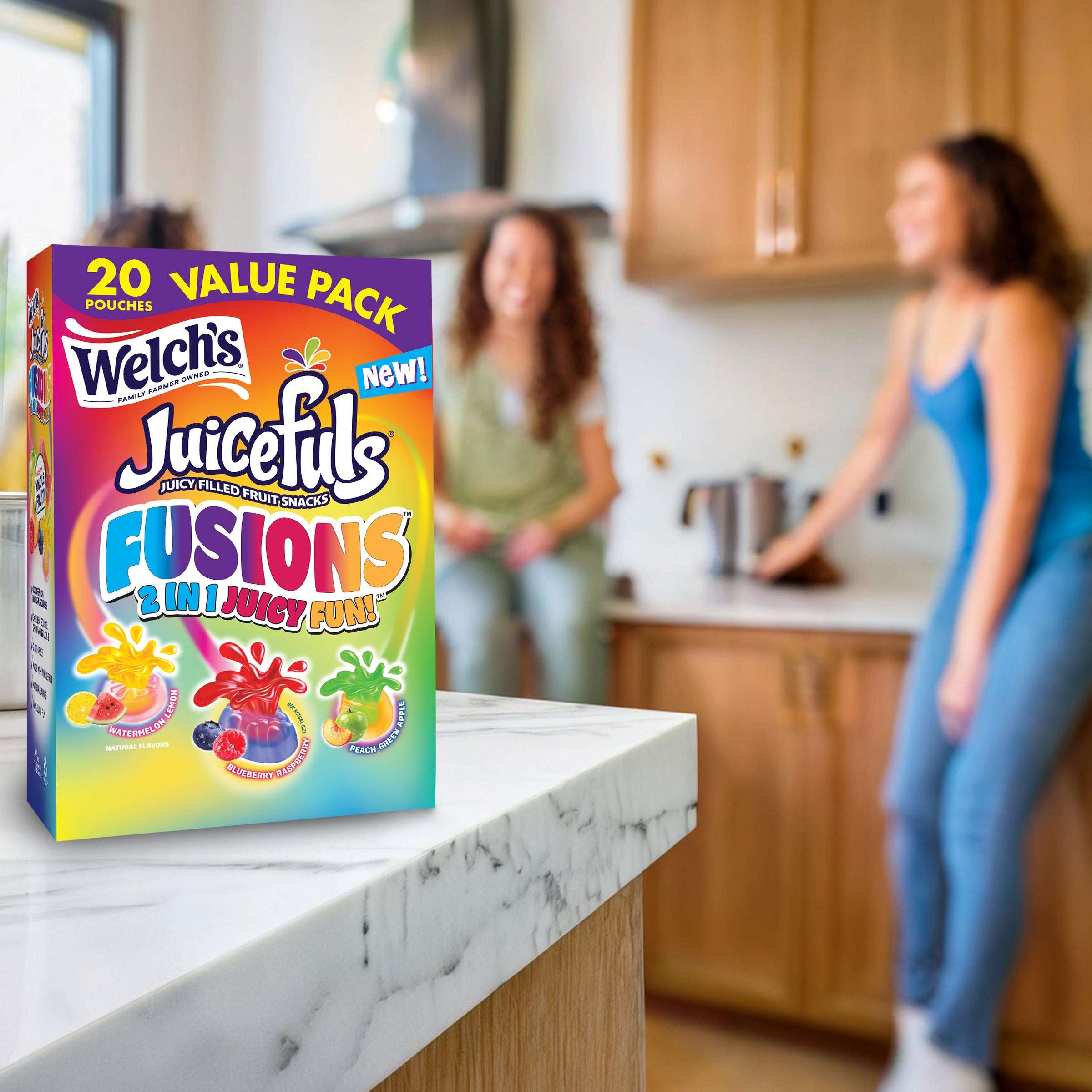 Welch's Fusions, Original Fruits, Soft Fruit Snacks, Gluten-Free, .8 oz, 20 Count