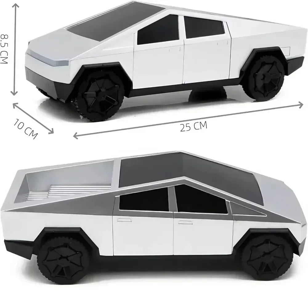 1:12 Cool Cybertruck RC Pickup - 4WD Dual-Motor High-Speed All-Terrain 27MHz RC Car with LED Lights - Kids Boys Gift Toy