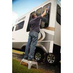 Camco Step Stool - 400 Pound Weight Capacity - Gray, Plastic (43470)