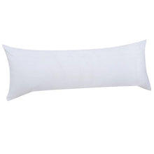 White body pillow with a long rectangular shape and neatly stitched edges.