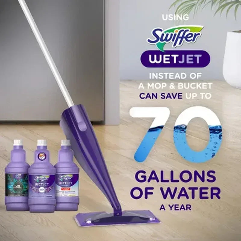 Swiffer Wetjet Refill Pack, Lavender (32 Pads + 2 Bottles)