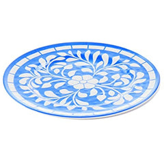 Elama Nelly 12 Piece Melamine Dinnerware Set in Blue