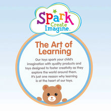 Spark Create Imagine learning badge with teddy bear illustration and quote