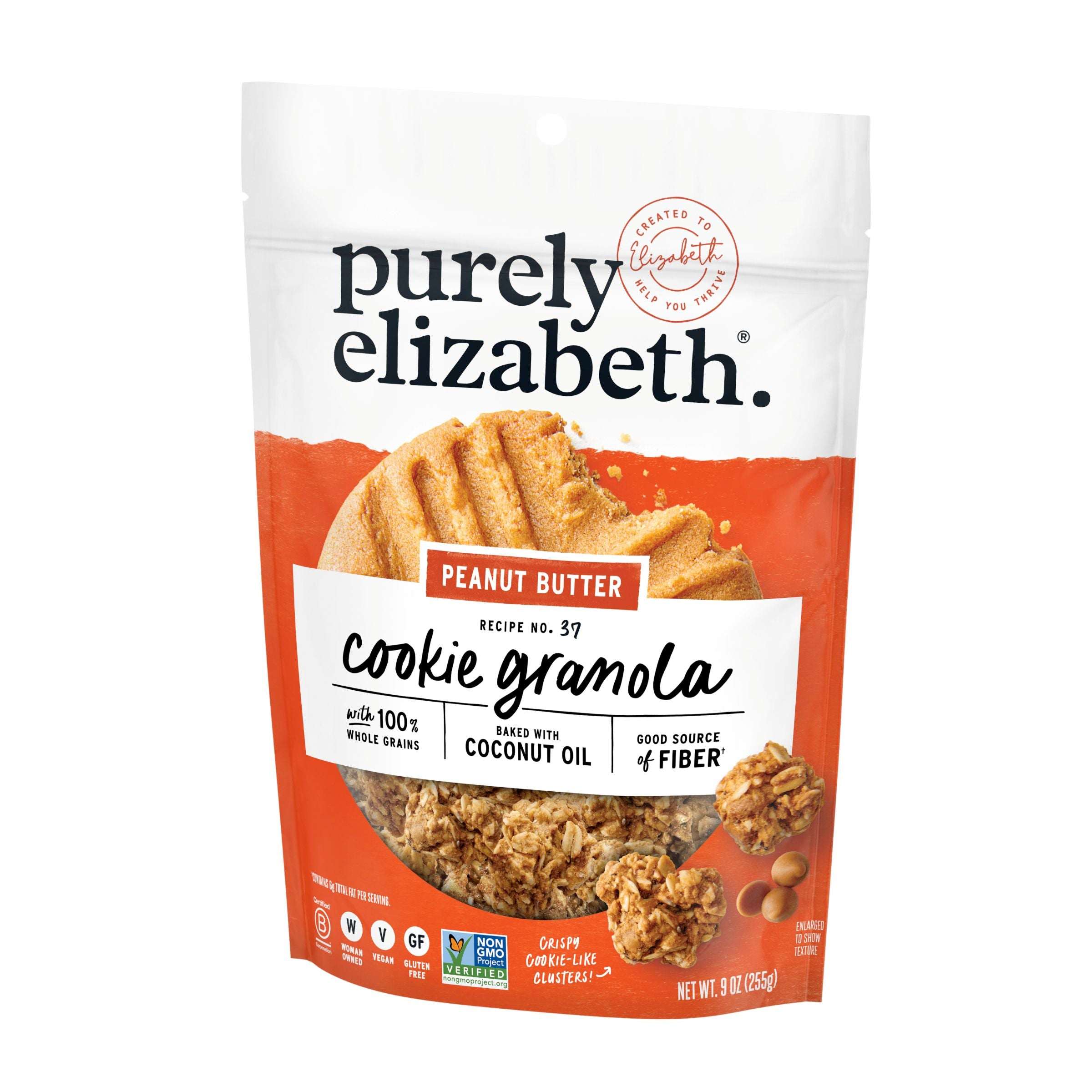 Purely Elizabeth Cookie Granola, Peanut Butter, Gluten-Free, 9 oz Bag