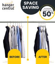 Black velvet clothes hangers on a bar, space-saving non-slip design