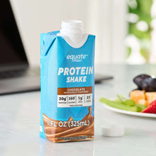 Chocolate protein shake carton, front view with 11 fl oz (325 mL) label