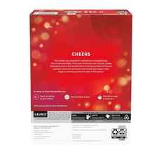 Holiday blend K-Cup pods box back with brewing instructions and icons