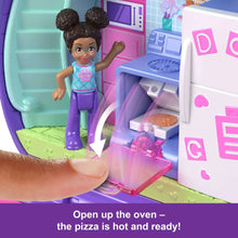 Sleepover compact playset with open oven, micro doll figure, and pizza tray detail