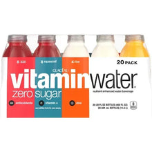 Glaceau vitaminwater zero sugar 20-pack multipack carton with mixed flavors