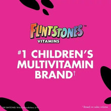 Children’s multivitamin gummies bottle label with Flintstones Vitamins and “#1 Brand” text