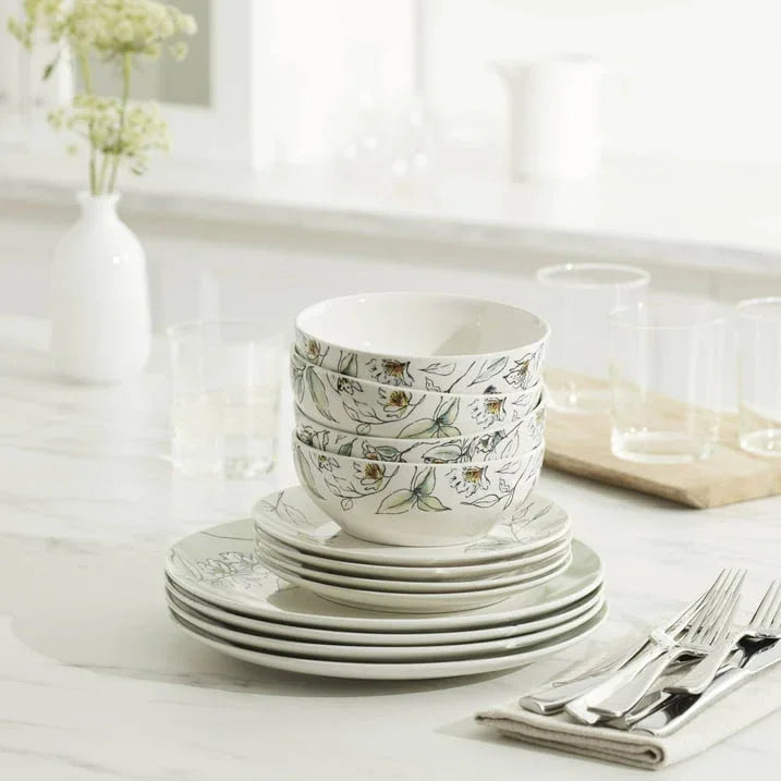 Oneida Entertain 365 12-Piece Botanica Dinnerware Set (Service for 4)