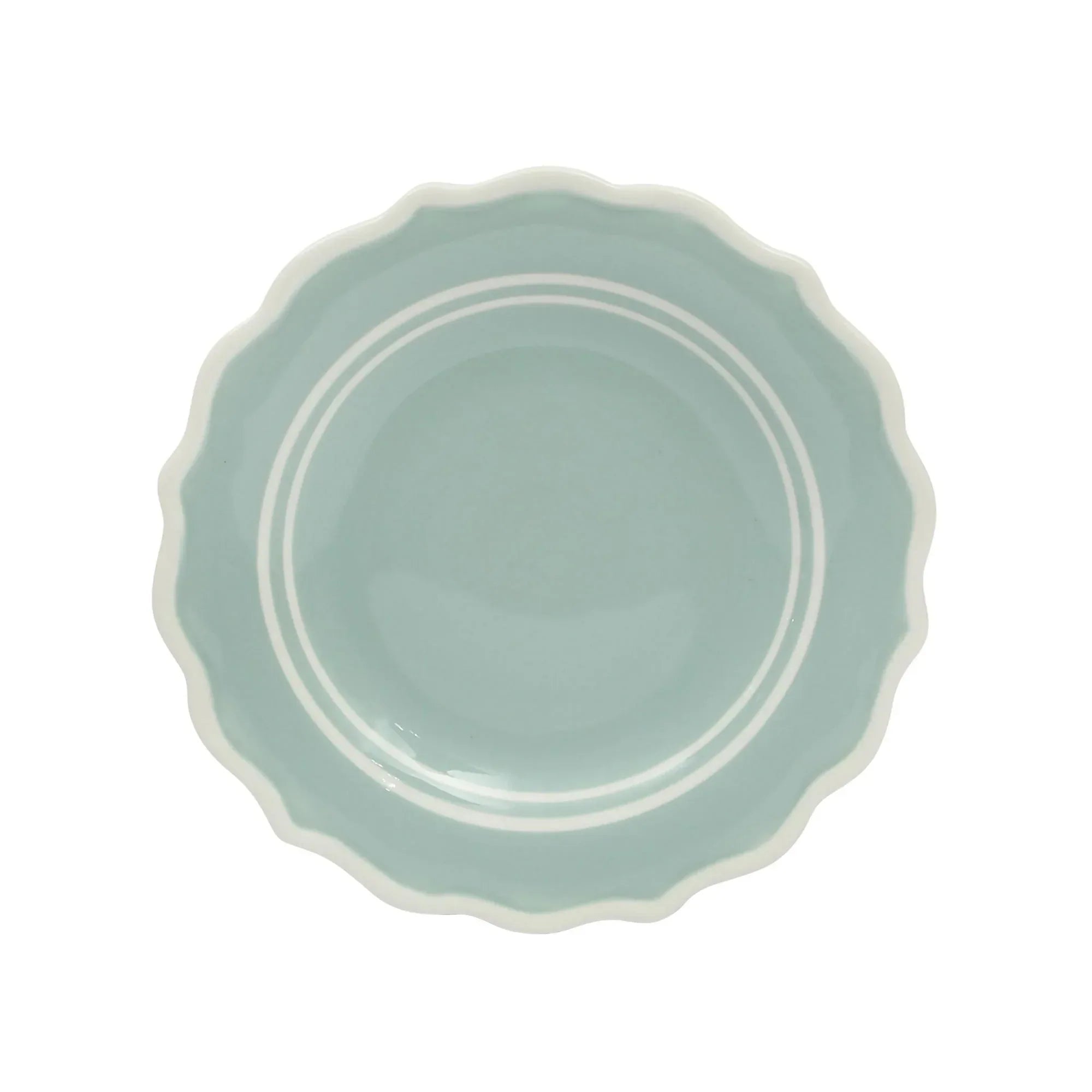 The Pioneer Woman Ainsley 12-Piece Ceramic Dinnerware Set, Sage Blue