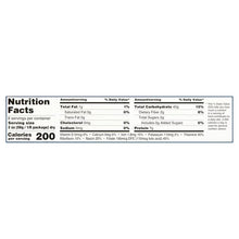 Great Value fettuccine 16 oz nutrition facts panel with serving information.