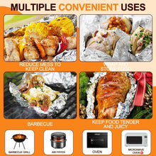 Aluminum foil for wrapping foods for barbecue, air fryer, oven, and microwave