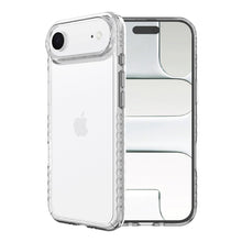 Clear protective gel phone case with open view showing camera cutout and side buttons