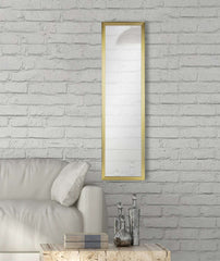 Mainstays 13x49 Gold Rectangle Large Wall Mirror for Bathroom or Living Room
