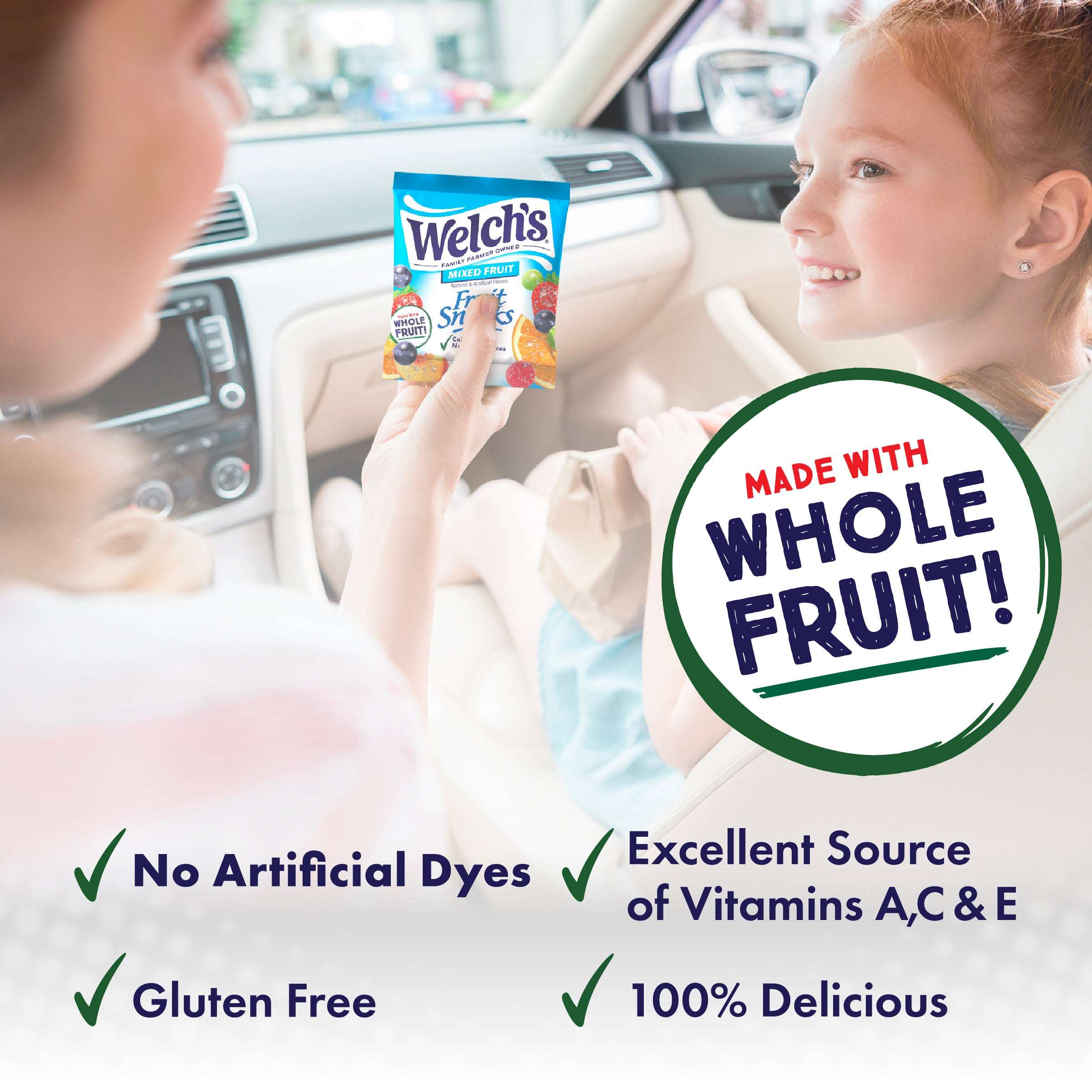 Welch's Fruit Snacks Gluten-Free Mixed Fruit Kids Snacks, Soft Snacks, 0.8 oz, 40 Count