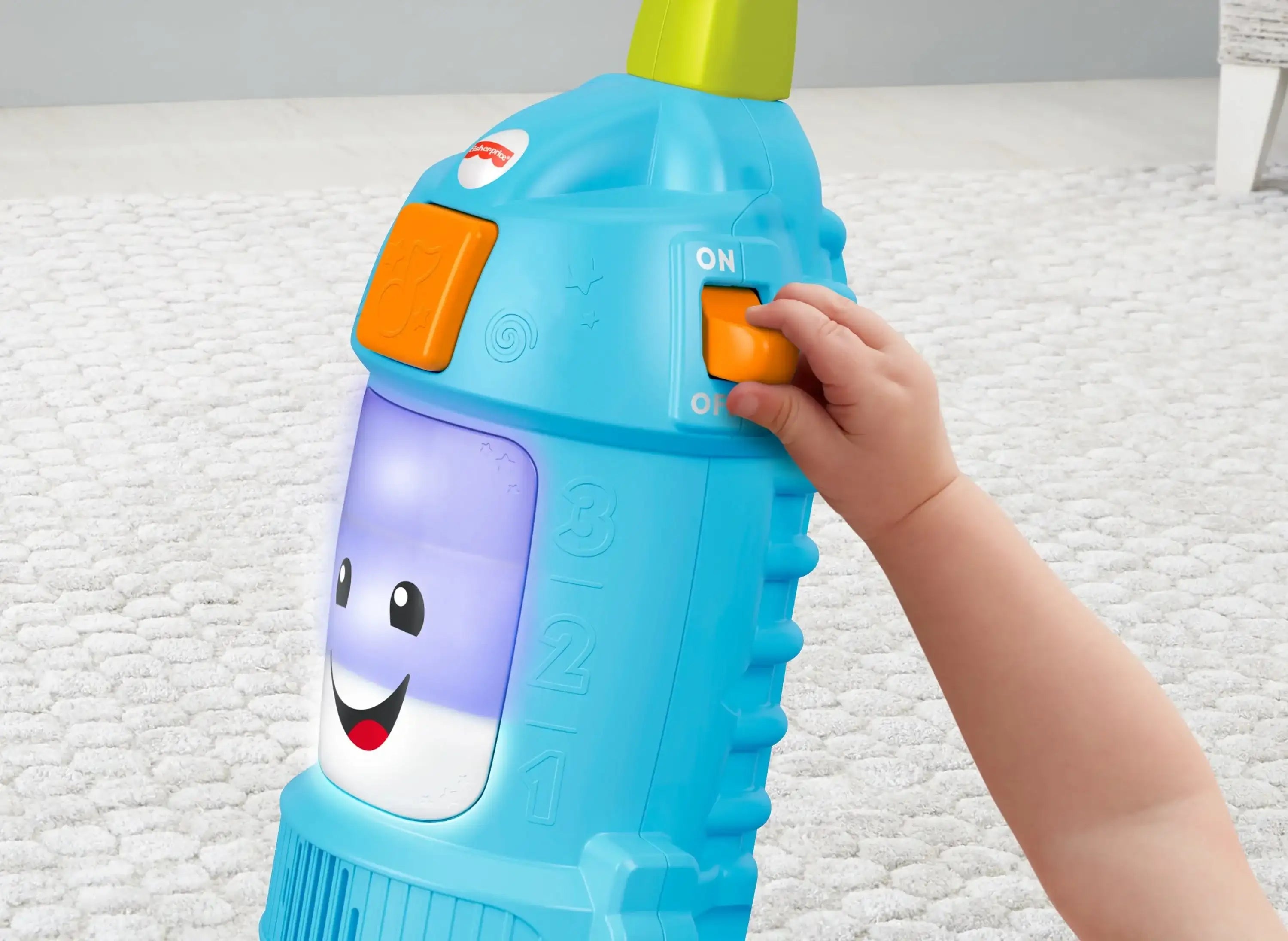 Fisher-Price Laugh & Learn Light-Up Learning Vacuum Electronic Toddler Plastic Push Toy