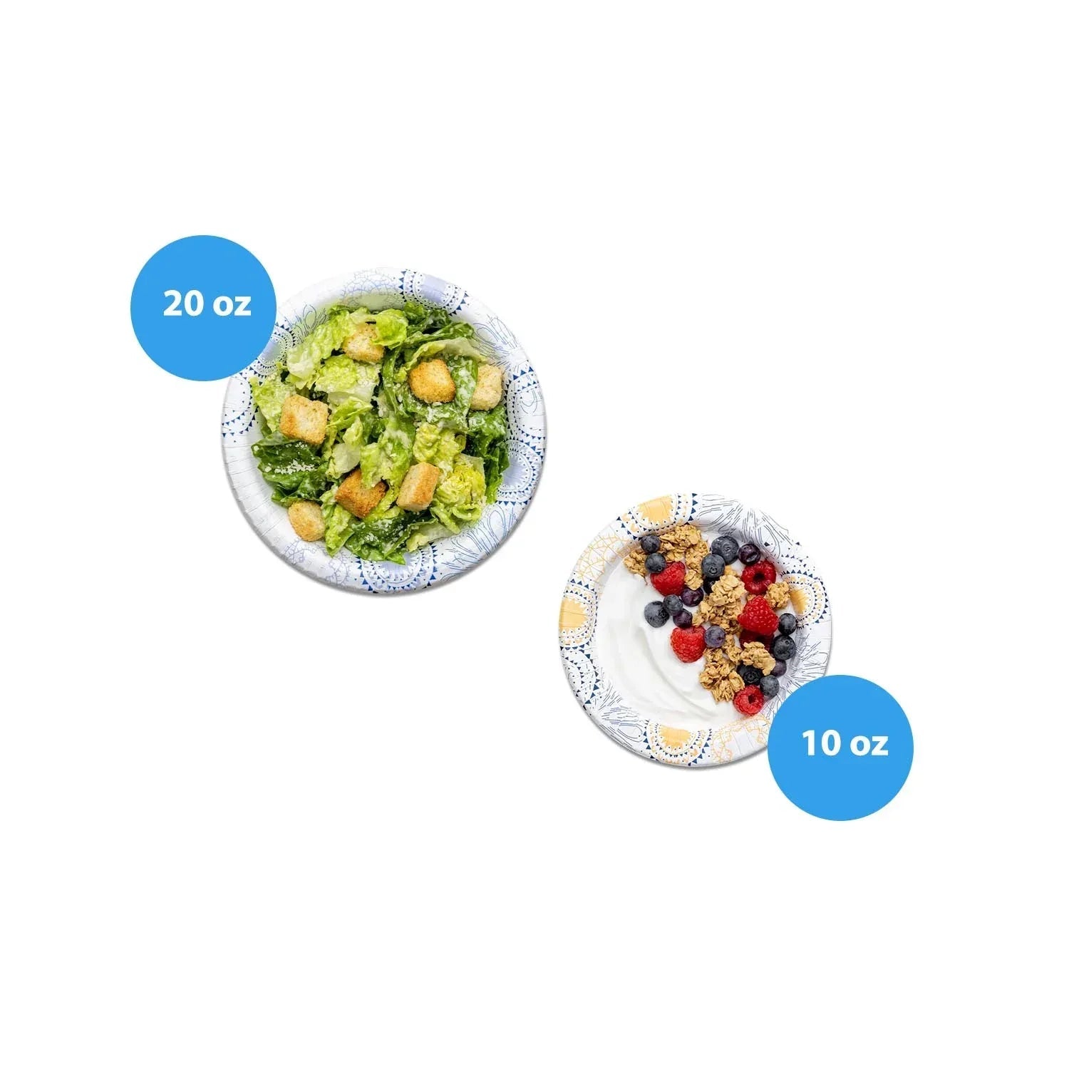 Great Value Everyday Disposable Paper Bowls, 20 oz, 50 Count