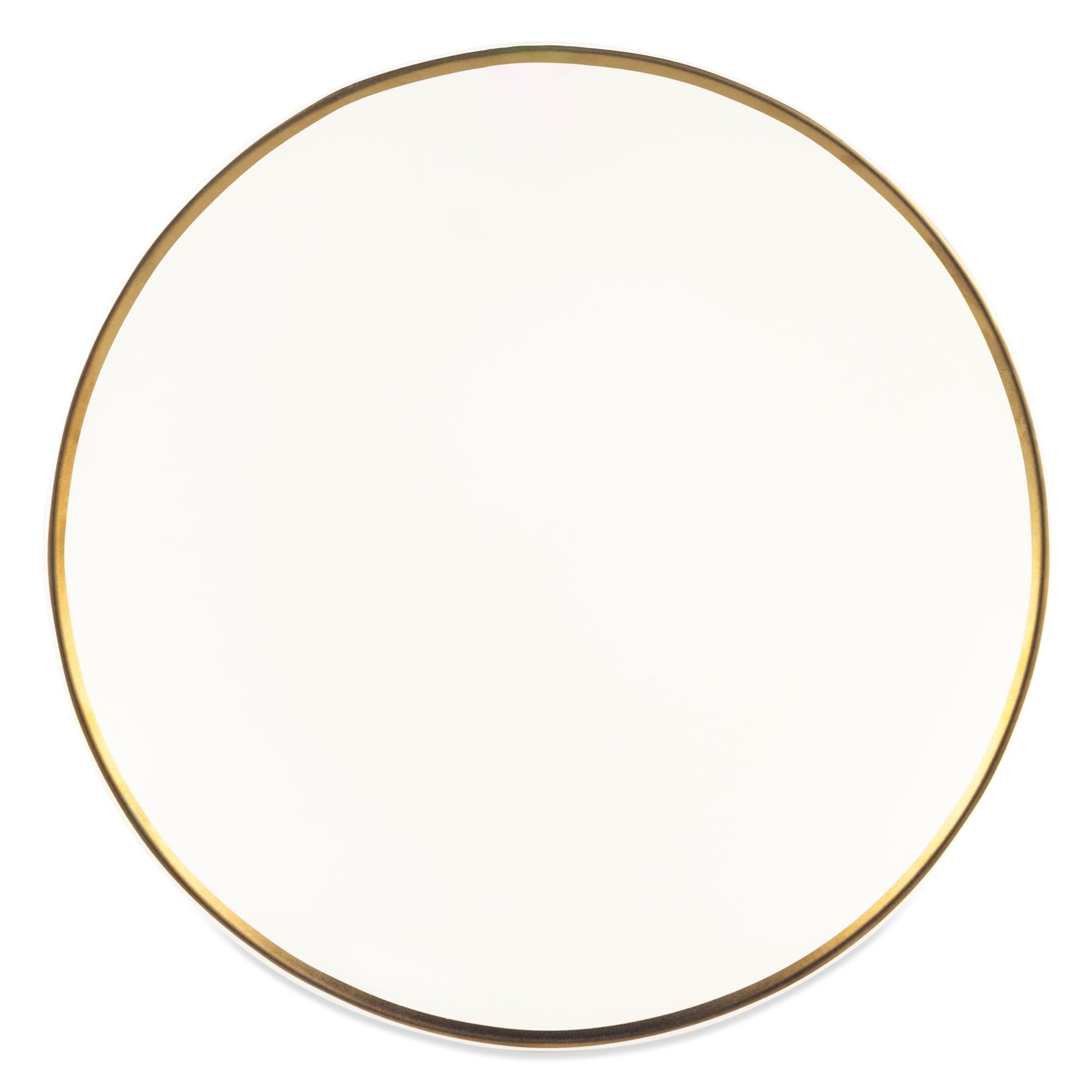 (2 pack) Thyme & Table Everest Ceramic Dinner Plate Off-White with Gold Rim