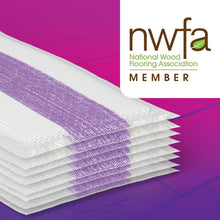 WetJet cleaning pad refills, close-up of layered absorbent pads with purple absorb strip