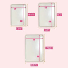 Pink nonstick baking sheet set, three carbon steel pans with rectangular shape