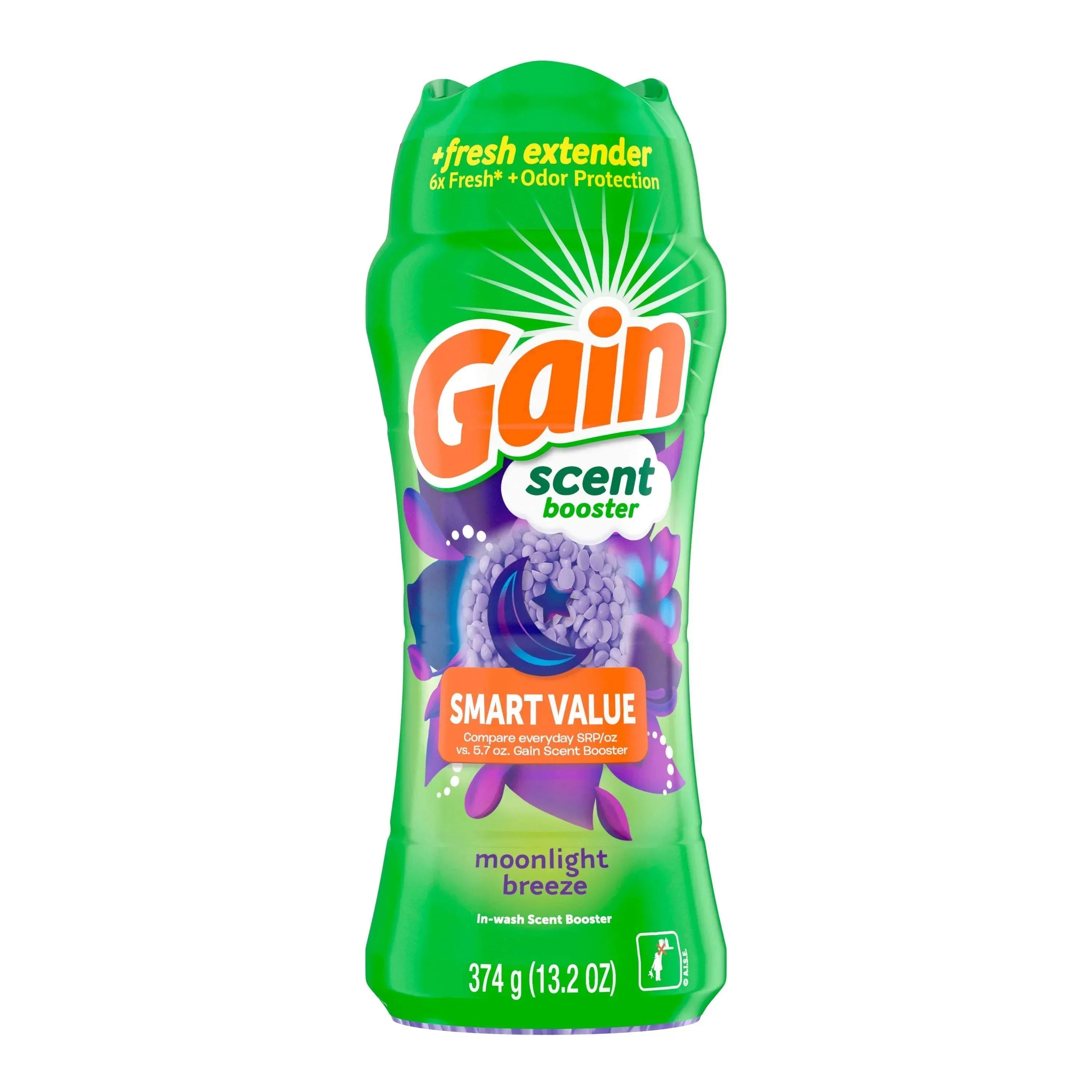 Gain Laundry Scent Beads, Fireworks In-Wash Scent Booster, Moonlgith Breeze Scent, 13.2oz