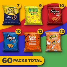 Variety pack mini chip bags, 60-count assorted flavors