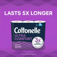 Cottonelle Ultra Comfort toilet paper mega roll pack, 3x more absorbent