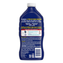 OxiClean Max Force stain remover refill bottle back label with directions and ingredients.