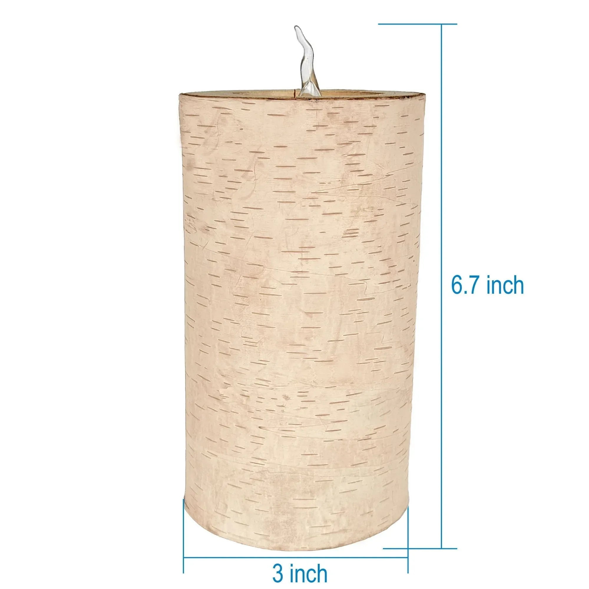 Battery Operated LED Wooden Flameless Christmas Candle, Brown, 4", by Holiday Time - USA MEGA SHOP