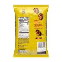Reese’s snack-size peanut butter eggs bag back with nutrition facts and barcode