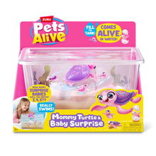 Turtle surprise playset box with mother turtle figure and small baby turtle toys