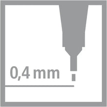 0.4 mm fineliner tip diagram