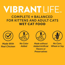 Vibrant Life wet cat food benefits: made with real chicken, no color added