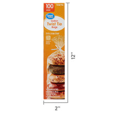 Great Value twist tie gallon storage bags box, 100-count
