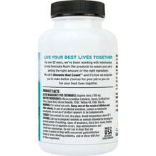 Nutri-Vet Aspirin supplement bottle, back panel with product facts