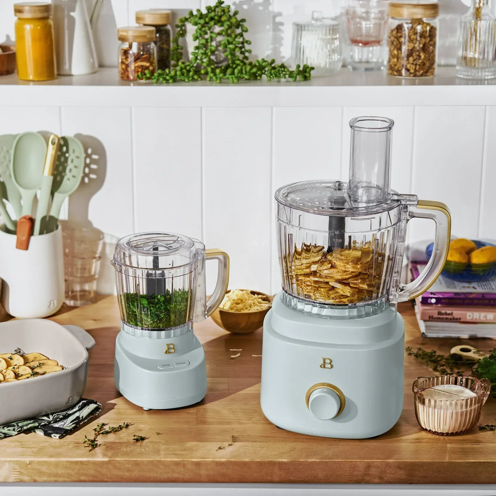 Beautiful 3-Cup Food Chopper, White Icing by Drew Barrymore
