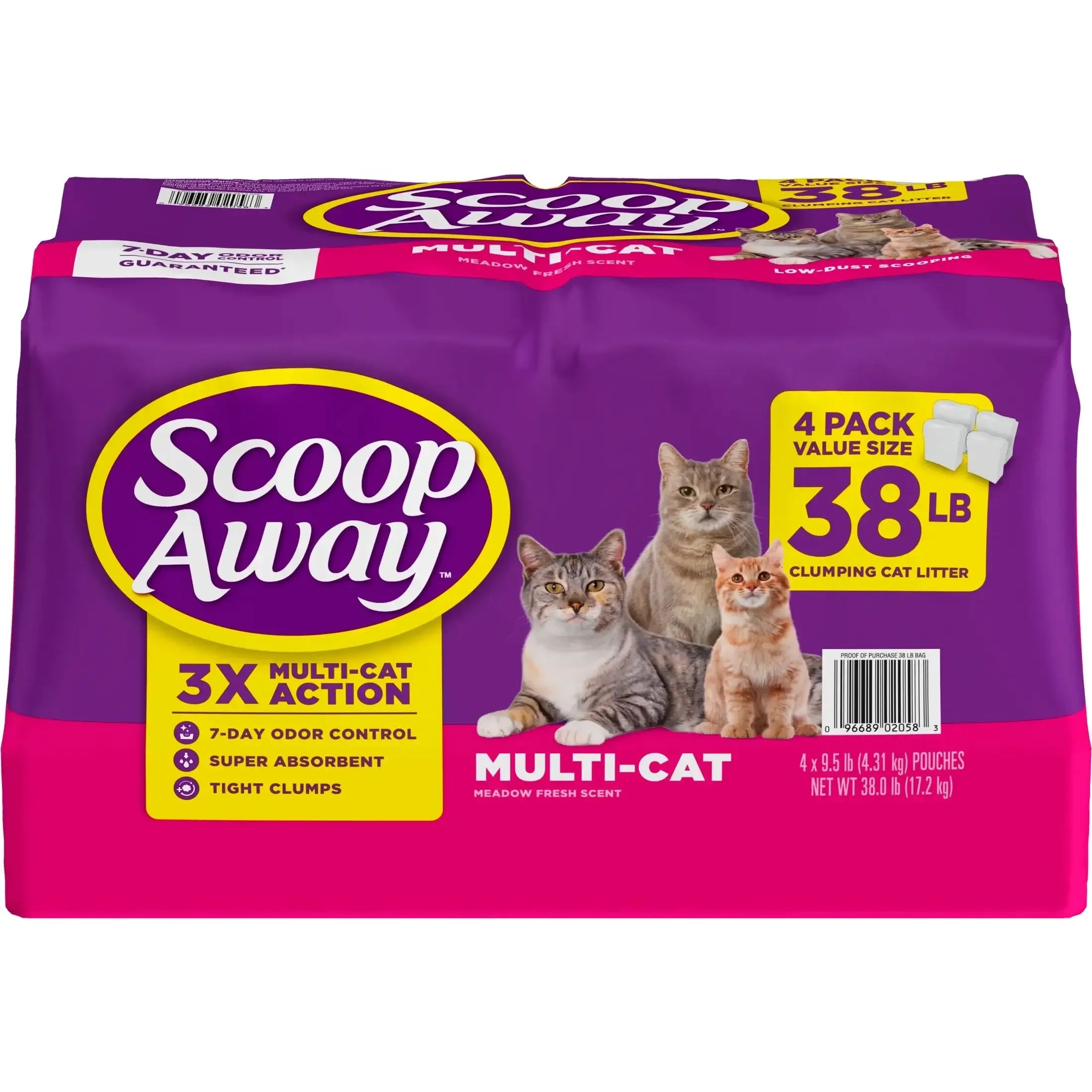 Scoop Away Multi Cat Litter With Meadow Fresh Scent, 38 lb. Box - USA MEGA SHOP